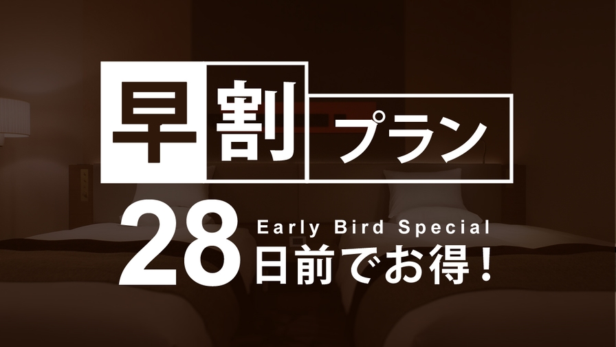 【早期予約28】28日前までの予約に！早期予約向けプラン／素泊り